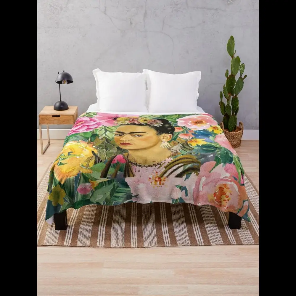 Flowered Frida Throw Blanket Soft Cozy Blanket for Sofa Bed or Couch Decor
Flowered Frida Throw Blanket Soft Cozy Blanket for Sofa Bed or Couch Decor