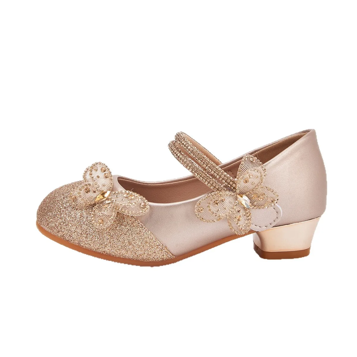 2026 New Girls' High Heel Princess Shoes Rhinestone Butterfly Decor Fashion Baby Girls Leather Shoes For Party Performance Wear
2026 New Girls' High Heel Princess Shoes Rhinestone Butterfly Decor Fashion Baby Girls Leather Shoes For Party Performance Wear