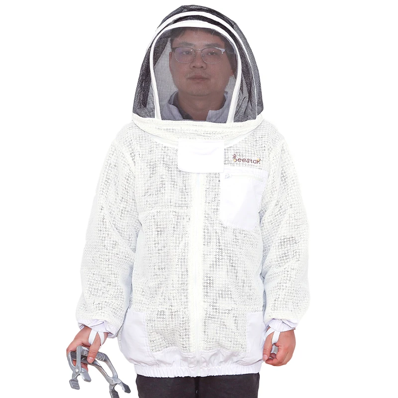 Beestar 3 Layer Round Veil Ventilated Bee Jacket Beekeeping Clothes Suit with Good Quality Fencing Suit
Beestar 3 Layer Round Veil Ventilated Bee Jacket Beekeeping Clothes Suit with Good Quality Fencing Suit