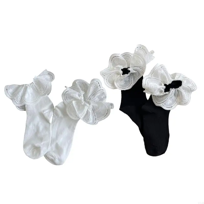 Embroidered Floral Lace Trim Ruffle Frilly Ankle Socks for Women Girls Students Y1QD
Embroidered Floral Lace Trim Ruffle Frilly Ankle Socks for Women Girls Students Y1QD