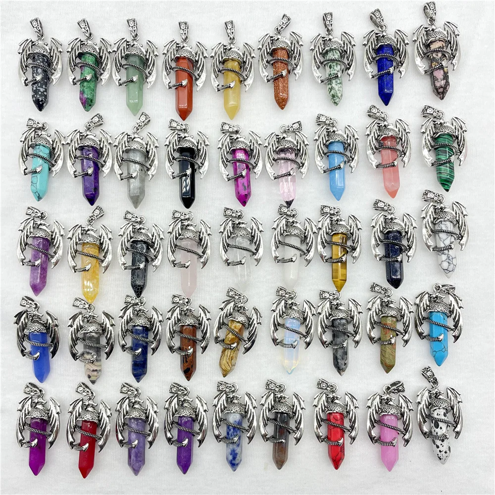 10pcs Man Pterosaur Fly Dragon Pendant Gem Stone Healing Pink Quartz Hexagonal Crystal Vintage Jewelry Making Punk Hip Hop
10pcs Man Pterosaur Fly Dragon Pendant Gem Stone Healing Pink Quartz Hexagonal Crystal Vintage Jewelry Making Punk Hip Hop