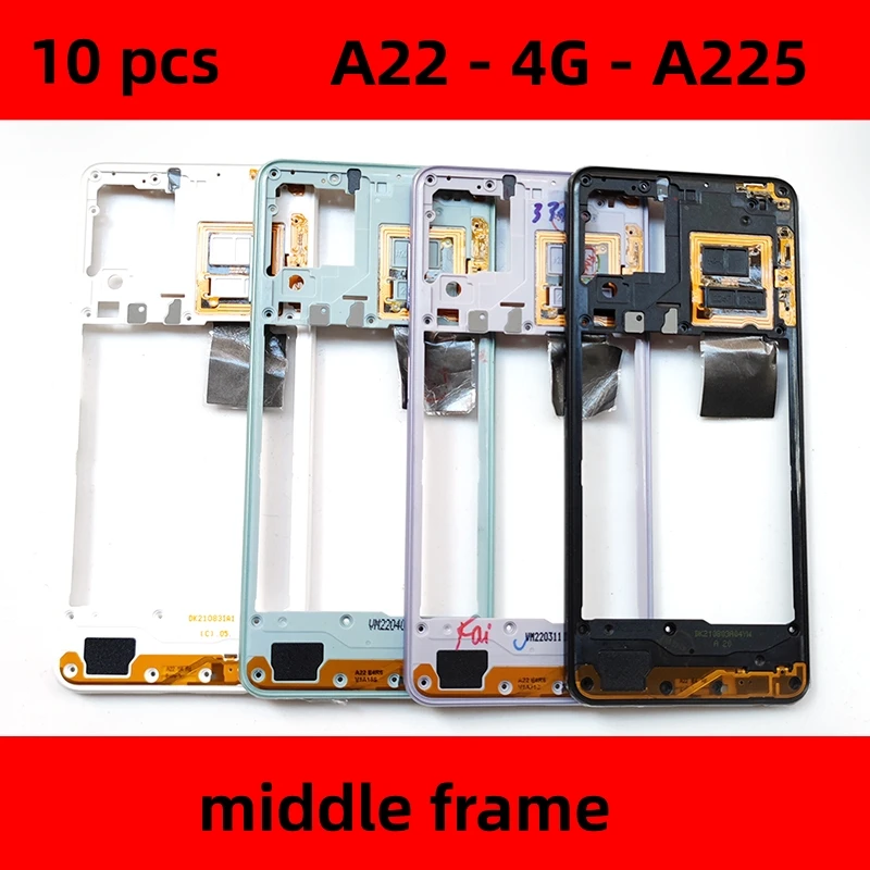 10 pcs For Samsung A22 4G A225 Middle Frame Housing Case Cover Shell Middle Frame Bezel Middle Plate + side buttons Replacement
10 pcs For Samsung A22 4G A225 Middle Frame Housing Case Cover Shell Middle Frame Bezel Middle Plate + side buttons Replacement