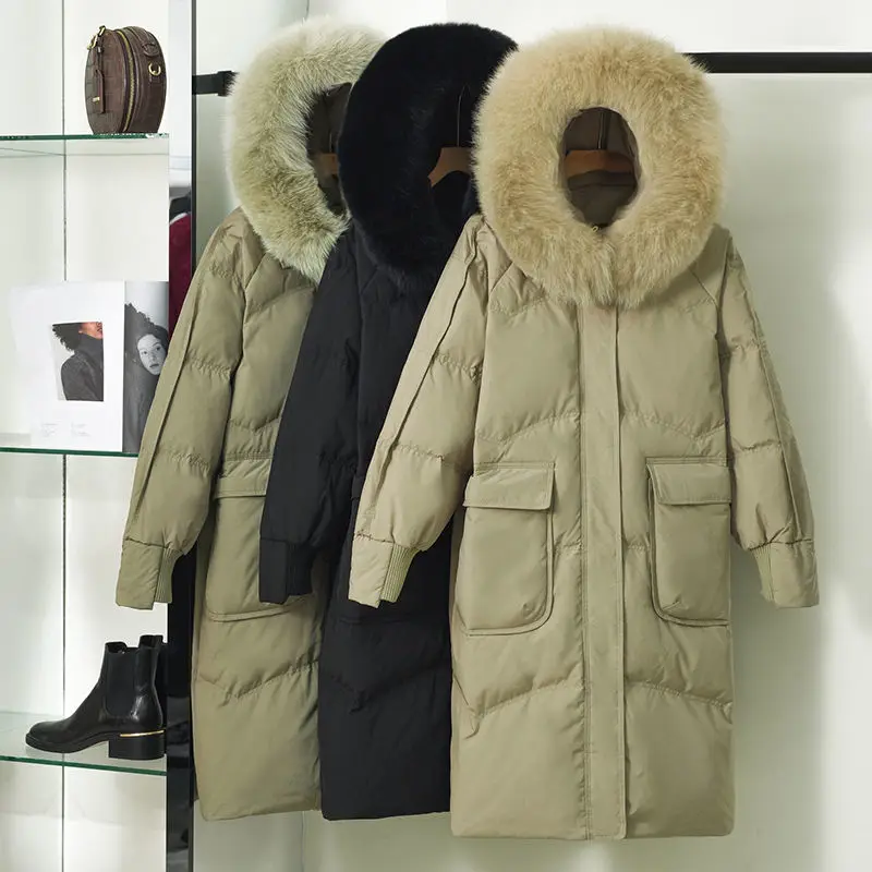 Women's White Duck Down Long Coat Loose Large Hooded 2024 Winter Casual Women K21
Women's White Duck Down Long Coat Loose Large Hooded 2024 Winter Casual Women K21
