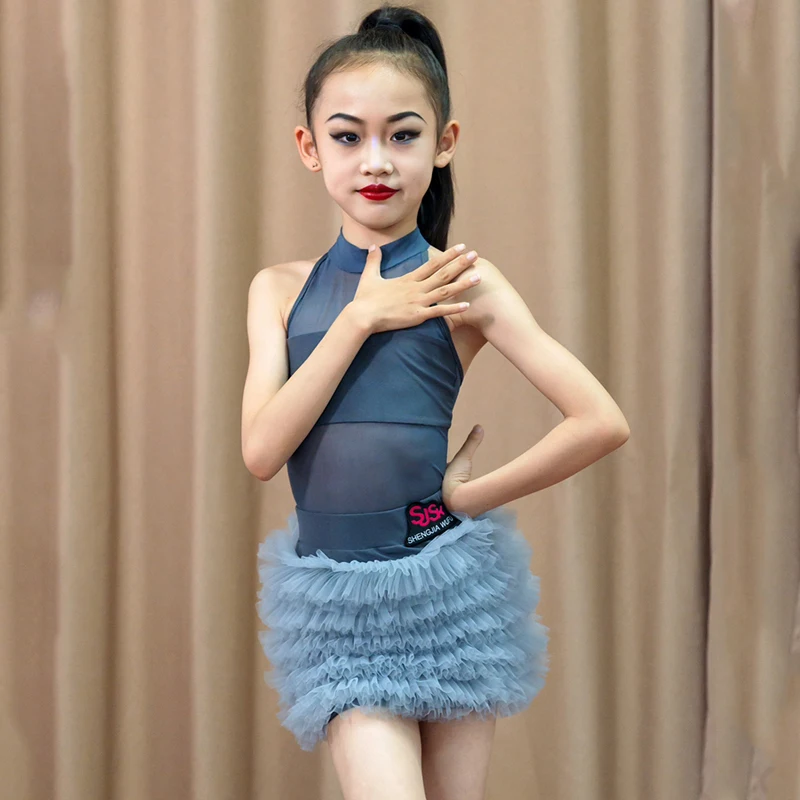 New Latin Dance Training Clothes For Girls Mesh Ruffled Tutu Skirt Chacha Samba Tango Dress Latin Dance Performance Wear DN15631
New Latin Dance Training Clothes For Girls Mesh Ruffled Tutu Skirt Chacha Samba Tango Dress Latin Dance Performance Wear DN15631
