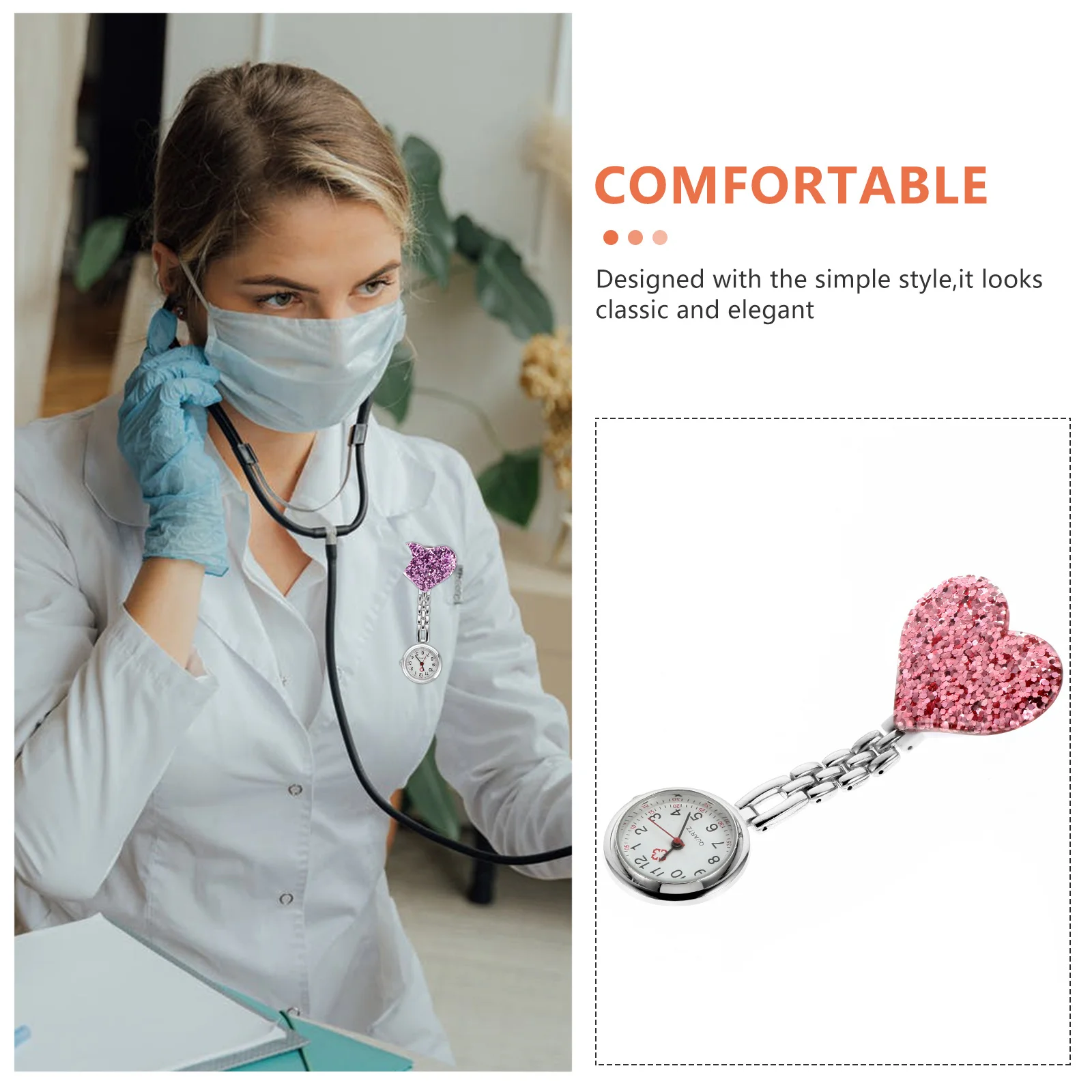 3pcs Love Heart Nurse Hanging Watch Clip-On Nursing Pocket Watch For Women Medical Staff Gift Quartz Alloy Fob Timepiece
3pcs Love Heart Nurse Hanging Watch Clip-On Nursing Pocket Watch For Women Medical Staff Gift Quartz Alloy Fob Timepiece