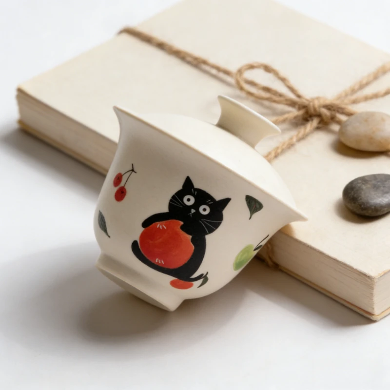 New Hand Painted Orange Cat Gaiwan Cute Ladies Tea Bowl Heat Resistant Kung Fu Tea Set Brewing Cup Exquisite Household Tea Set
New Hand Painted Orange Cat Gaiwan Cute Ladies Tea Bowl Heat Resistant Kung Fu Tea Set Brewing Cup Exquisite Household Tea Set