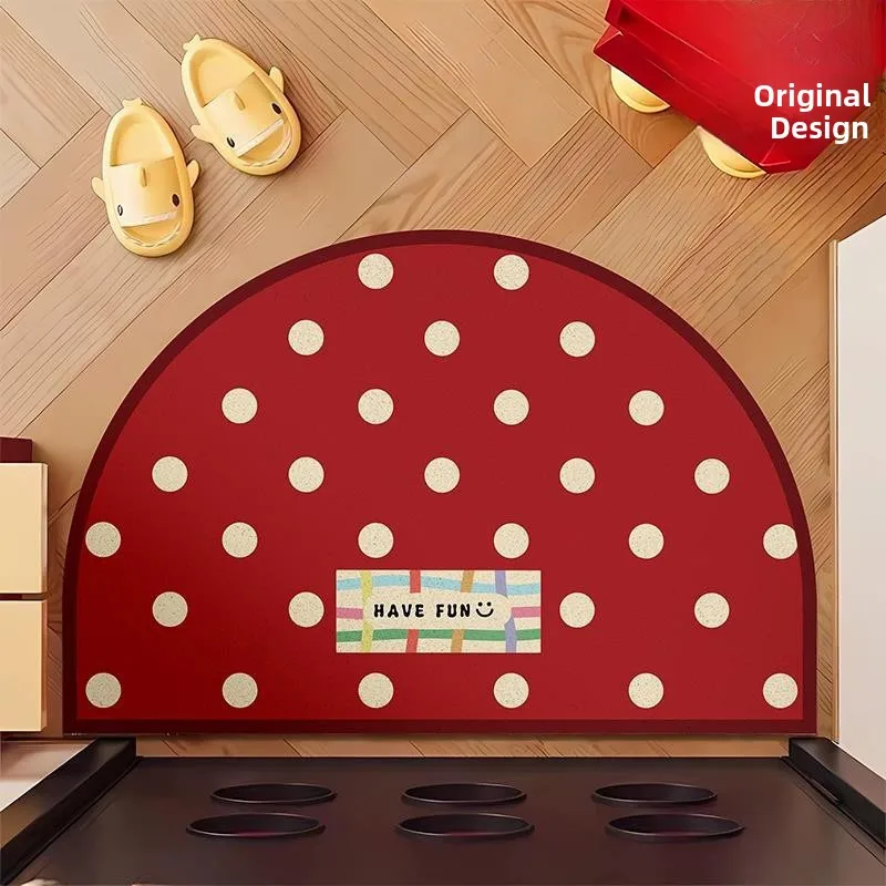 American Retro Entrance Mat Half Circle Polka Dot Silk Loop Door Mat Home Entrance Carpet Dustproof Wear Resistant Easy Cleaning
American Retro Entrance Mat Half Circle Polka Dot Silk Loop Door Mat Home Entrance Carpet Dustproof Wear Resistant Easy Cleaning