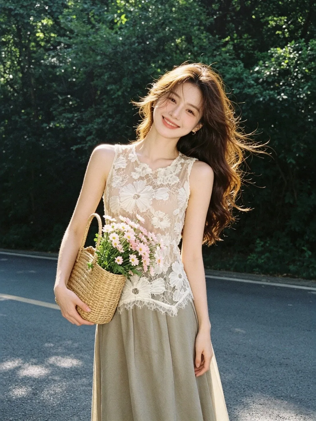 Unique Lace Top And High Waist Skirt Set Sisterly Style Summer Fashion Outfit Comfortable Short Sleeve round Neckline Two Pie...
Unique Lace Top And High Waist Skirt Set Sisterly Style Summer Fashion Outfit Comfortable Short Sleeve round Neckline Two Pie...
