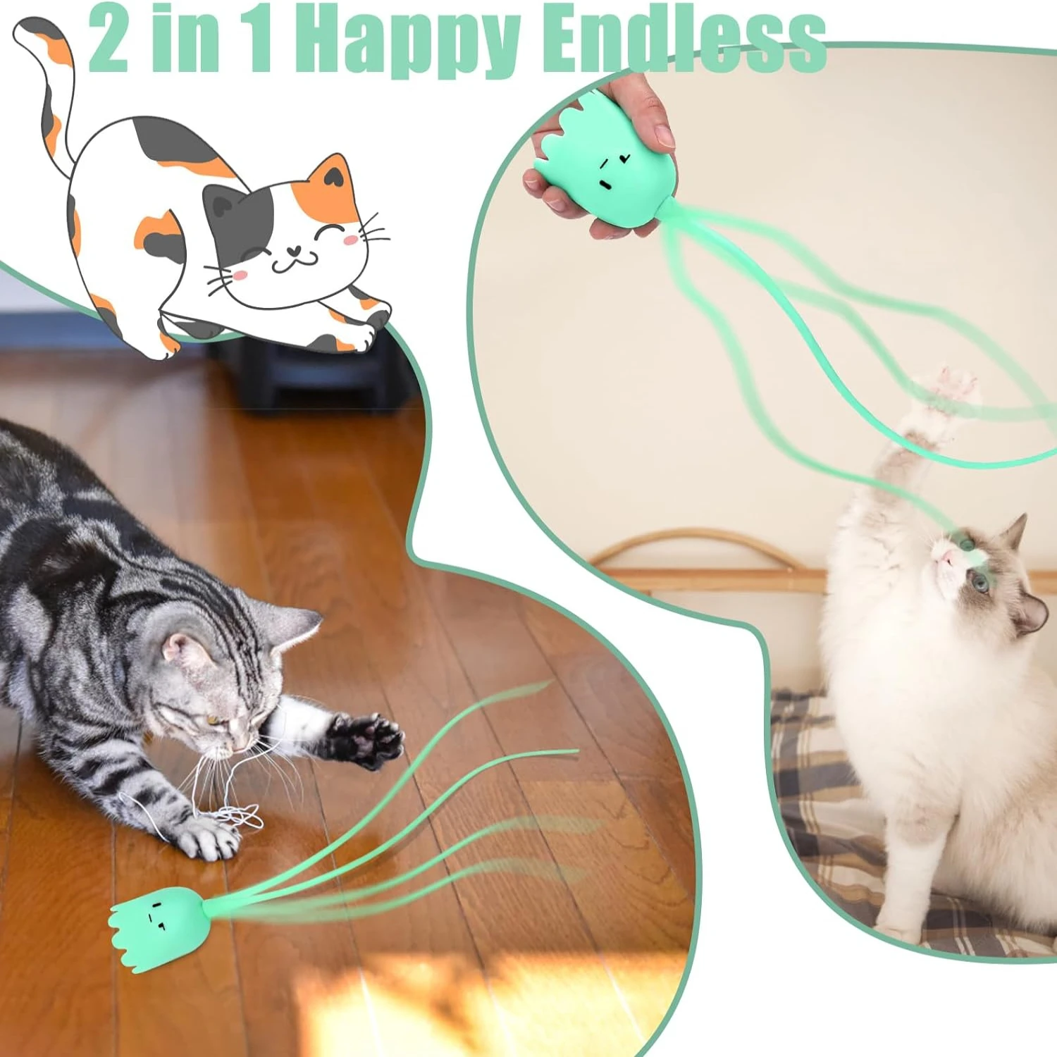 Durable and interactive electronic cat toy suitable for lively kittens - crafted from tough silicone material for exceptional du
Durable and interactive electronic cat toy suitable for lively kittens - crafted from tough silicone material for exceptional du