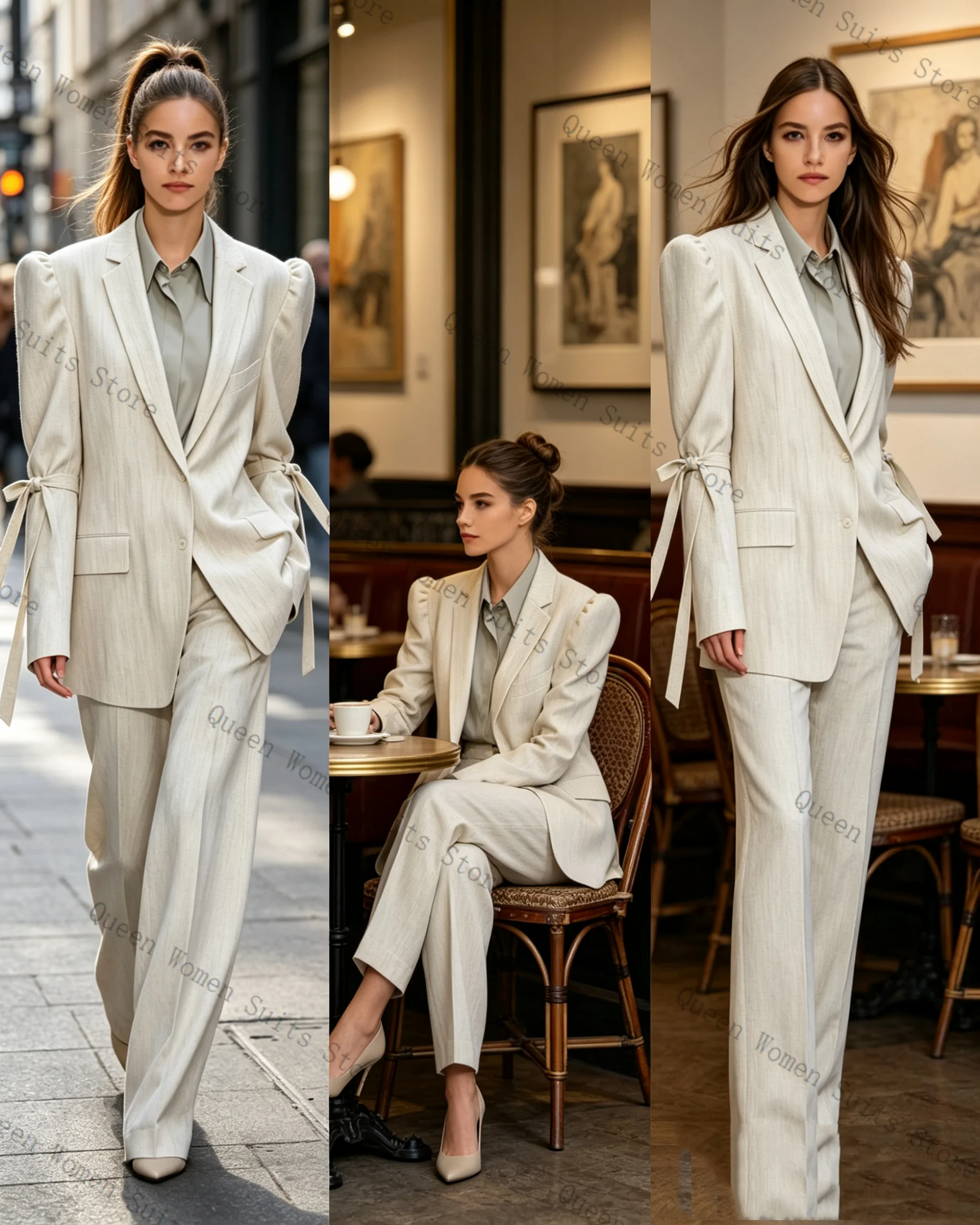Spring Bow Women Suit Set 2 Pcs Loose Blazer+Pants Formal Office Lady Jacket Wedding Coat Customized(NO Back Pearls)
Spring Bow Women Suit Set 2 Pcs Loose Blazer+Pants Formal Office Lady Jacket Wedding Coat Customized(NO Back Pearls)