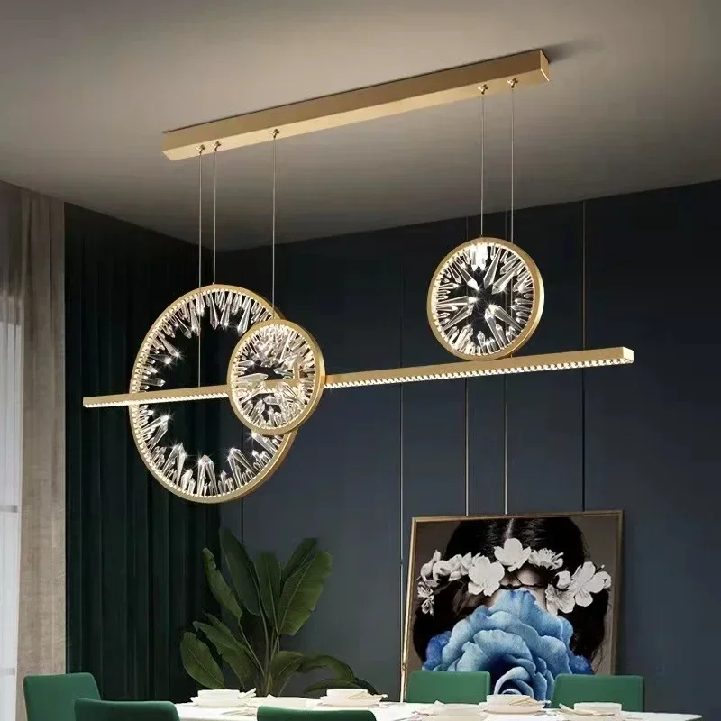 Creative Kitchen Chandelier Crystal Rectangle Rings Dining Room Hanging Lamp LED Art Design Light Fixturte Modern Cristal Lustre
Creative Kitchen Chandelier Crystal Rectangle Rings Dining Room Hanging Lamp LED Art Design Light Fixturte Modern Cristal Lustre