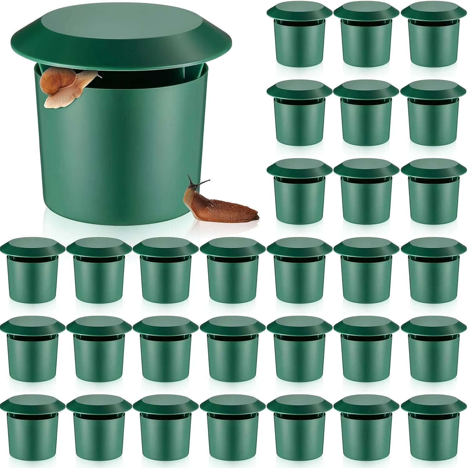 6 Sets of Garden Snail Trap Kits Reusable Plastic Trapping Containers Suitable for Outdoor Gardens Farms Pest Control Tool
6 Sets of Garden Snail Trap Kits Reusable Plastic Trapping Containers Suitable for Outdoor Gardens Farms Pest Control Tool