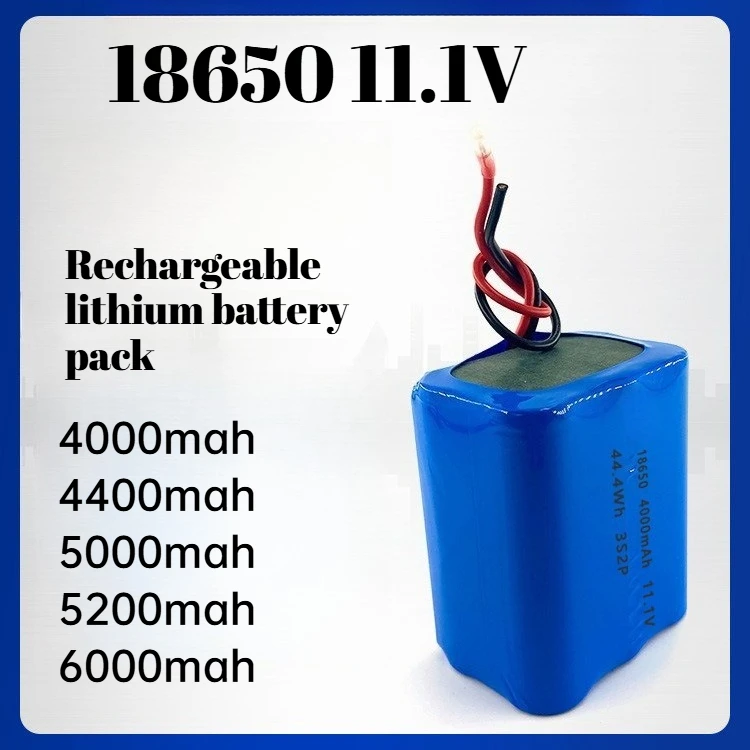 11.1V 6000mAh 18650 Lithium Battery Pack 3S2P Rechargeable Li-ion Battery for Massager UPS Backup Medical Device with BMS
11.1V 6000mAh 18650 Lithium Battery Pack 3S2P Rechargeable Li-ion Battery for Massager UPS Backup Medical Device with BMS