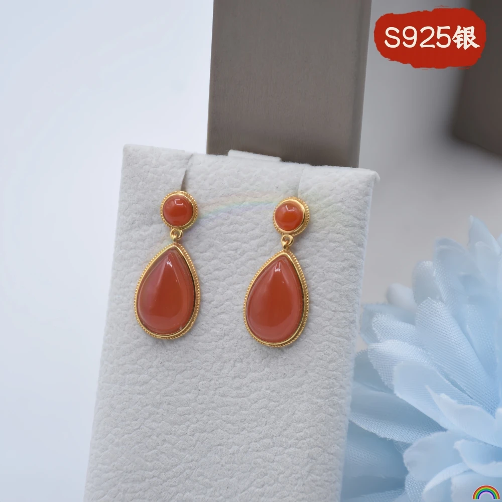 Natural Ice Transparent South Red Agate Water Drop S925 Silver Ear Pendant, Red Silver Pendant, Fashion Design Earpiece Rwbuy
Natural Ice Transparent South Red Agate Water Drop S925 Silver Ear Pendant, Red Silver Pendant, Fashion Design Earpiece Rwbuy