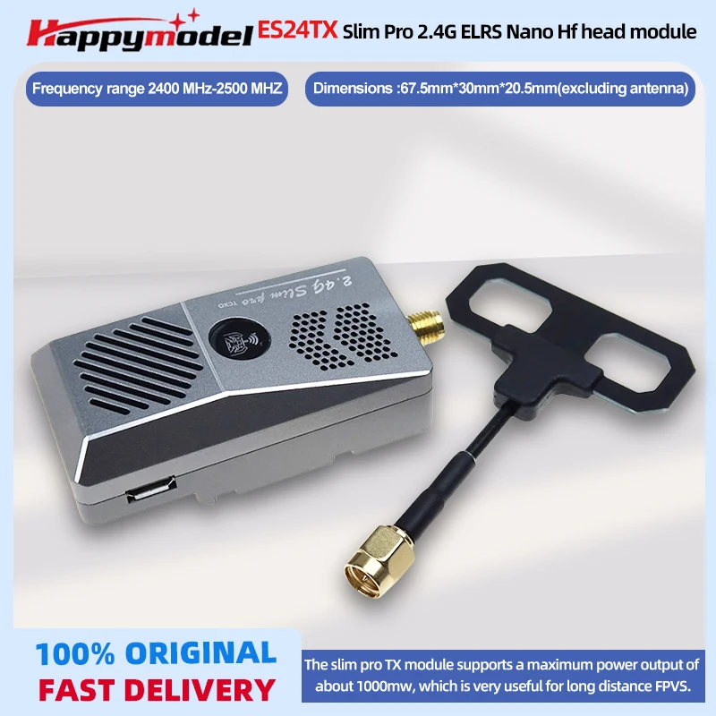 Happymodel 2.4g ExpressLRS ELRS Nano ES24TX Slim PRO TX module Compatible Frsky X-lite/X-lite PRO/X9 Lite TBS Tango2
Happymodel 2.4g ExpressLRS ELRS Nano ES24TX Slim PRO TX module Compatible Frsky X-lite/X-lite PRO/X9 Lite TBS Tango2