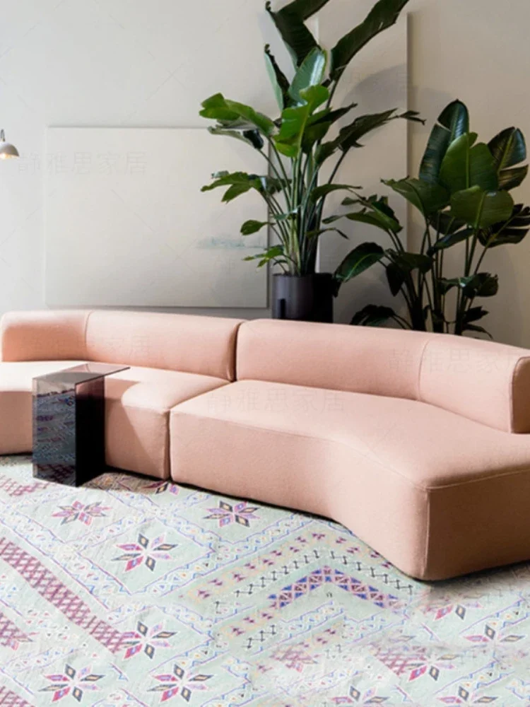 Shape Curved Sofa Simple Modern Light Luxury Designer Beauty Hall Reception Art Sofa
Shape Curved Sofa Simple Modern Light Luxury Designer Beauty Hall Reception Art Sofa