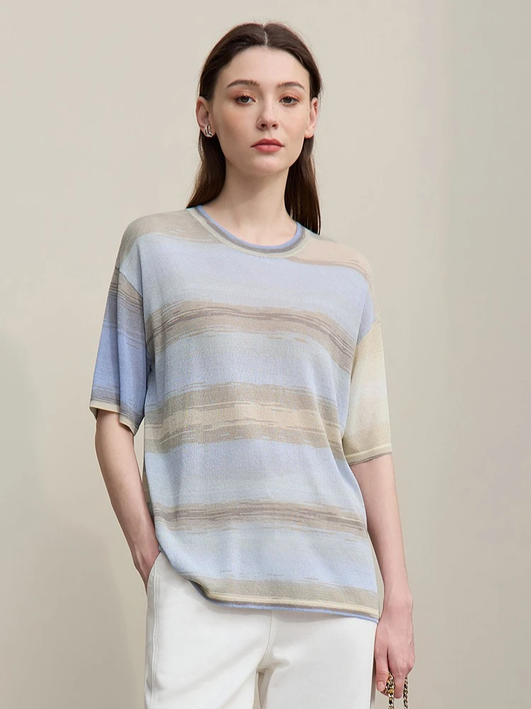 Amii Women's Knit Top 2026 Summer New Round Neck Drop Shoulder Color Block Striped Sweater Loose Casual Pullover Tops 12642074
Amii Women's Knit Top 2026 Summer New Round Neck Drop Shoulder Color Block Striped Sweater Loose Casual Pullover Tops 12642074