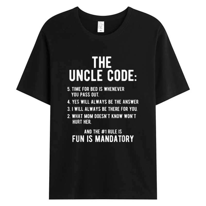 Uncle Code Cool Men's Cotton T-shirt Oversize Printing Tops & Tees Unisex Crew Neck Funny Uncle Gifts From Niece Nephew
Uncle Code Cool Men's Cotton T-shirt Oversize Printing Tops & Tees Unisex Crew Neck Funny Uncle Gifts From Niece Nephew