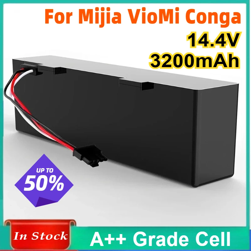 3200mAh Rechargeable Battery for Xiaomi Mijia Sweep-Mop Robot, Haier JX37 Robot Vacuum, and STYTJ02YM Viomi Mopping Robot
3200mAh Rechargeable Battery for Xiaomi Mijia Sweep-Mop Robot, Haier JX37 Robot Vacuum, and STYTJ02YM Viomi Mopping Robot
