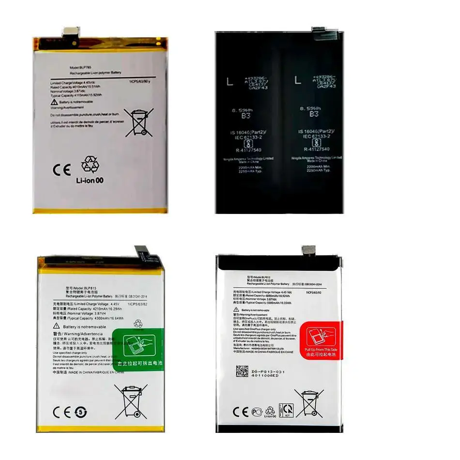 BLP861 BLP813 BLP815 2250-5000Mah Mobile Phone Battery For Oneplus Nord N10 N100 Z 2 One 1+ Plus 5G 2012 2015 
BLP861 BLP813 BLP815 2250-5000Mah Mobile Phone Battery For Oneplus Nord N10 N100 Z 2 One 1+ Plus 5G 2012 2015