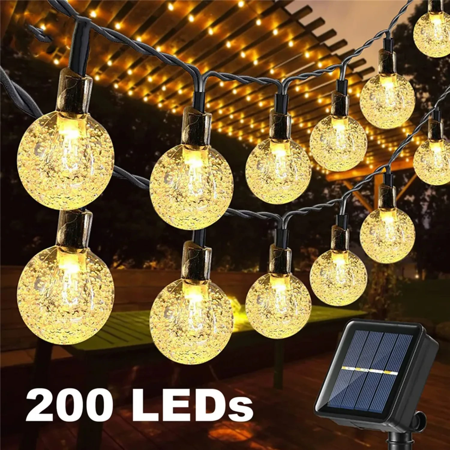 8 Modes Solar Light Crystal ball 5M/7M/12M/22M LED String Lights Fairy Lights Garlands Christmas Party Outdoor Decoration Pond
8 Modes Solar Light Crystal ball 5M/7M/12M/22M LED String Lights Fairy Lights Garlands Christmas Party Outdoor Decoration Pond