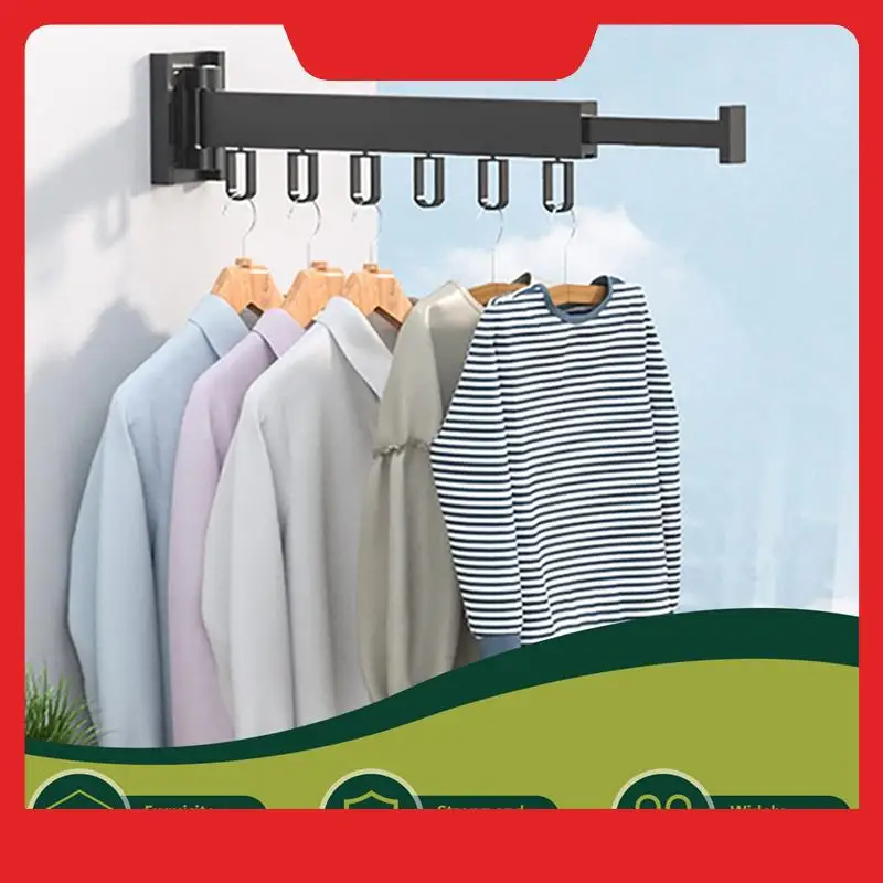 Folding Clothes Hanger Wall Mount Retractable Cloth Drying Rack Aluminum Laundry Clothesline Space Saving Drying
Folding Clothes Hanger Wall Mount Retractable Cloth Drying Rack Aluminum Laundry Clothesline Space Saving Drying