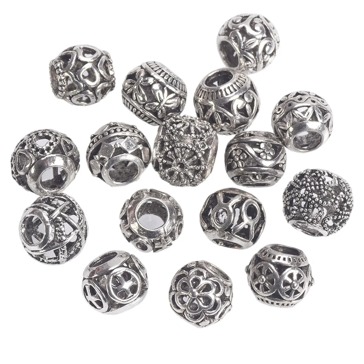 10pcs 10mm~12mm Round Hollow Charms Tibetan Silver Color Loose Big Hole Beads For Jewelry Making DIY European Charm Bracelet
10pcs 10mm~12mm Round Hollow Charms Tibetan Silver Color Loose Big Hole Beads For Jewelry Making DIY European Charm Bracelet