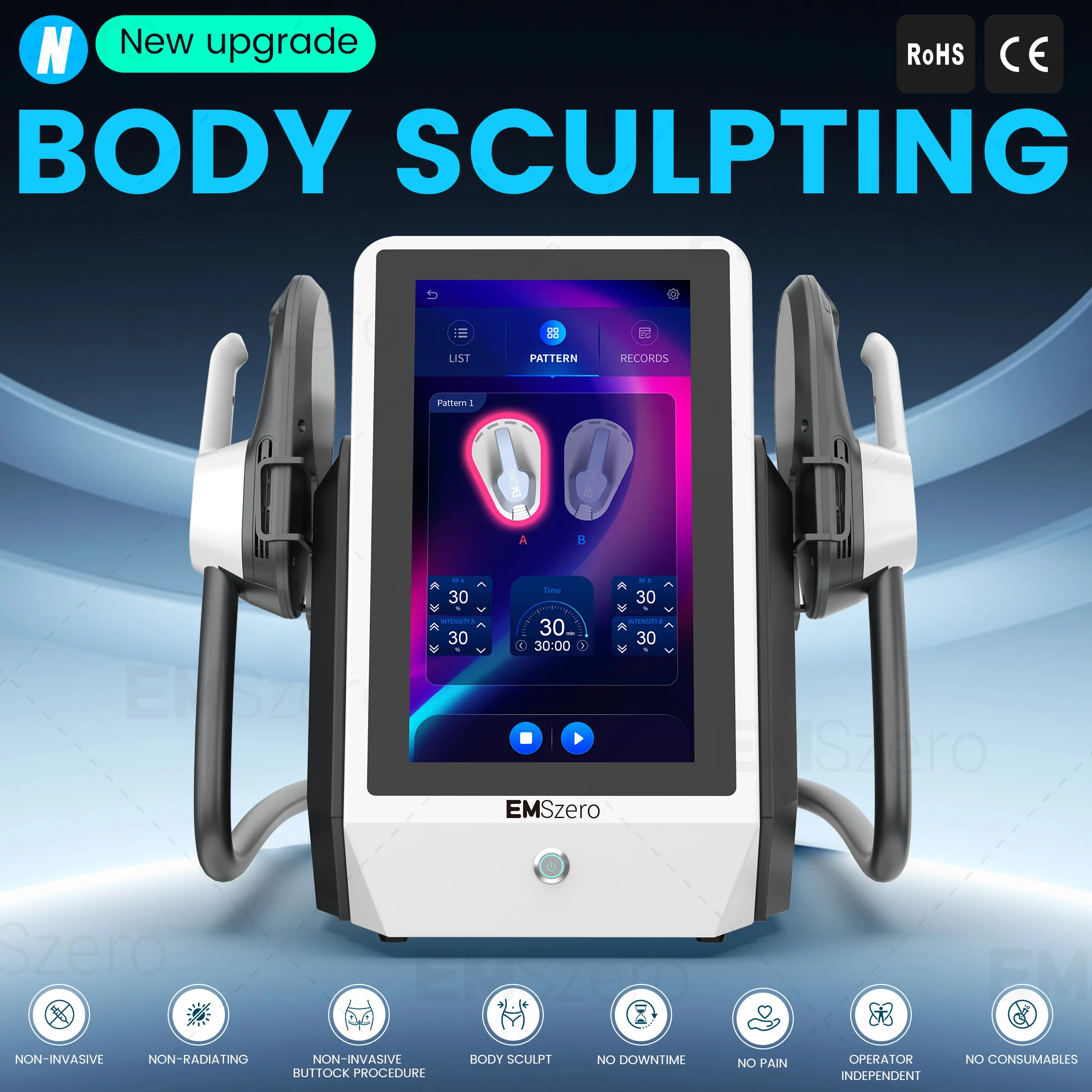 EMSzero Body Sculpt Machine RF Sculpting Weight Loss Burning Fat Slimming Muscle Stimulation Equipment 6500W
EMSzero Body Sculpt Machine RF Sculpting Weight Loss Burning Fat Slimming Muscle Stimulation Equipment 6500W