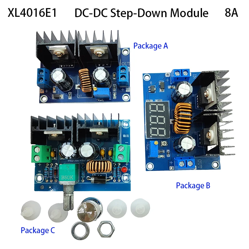 XL4016E1 8A High Power DC-DC Stetp-down Module, Adjustable DC 4-40V to 1.25-36V XH-M401 Buck Converter Power Supply Module
XL4016E1 8A High Power DC-DC Stetp-down Module, Adjustable DC 4-40V to 1.25-36V XH-M401 Buck Converter Power Supply Module