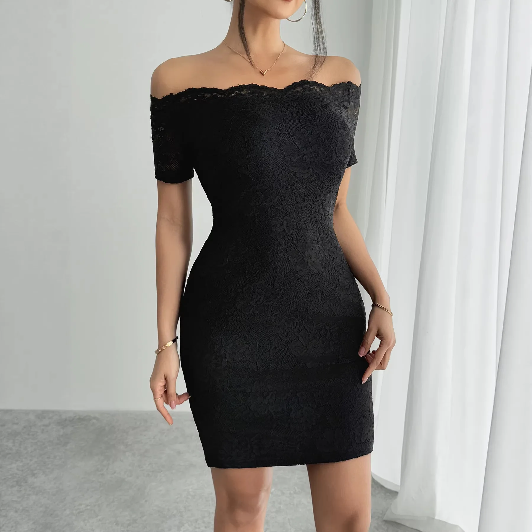 Elegant Off Shoulder Bodycon Dress Summer Spring Party Midi Dresses Women Slim Fit Evening Gown
Elegant Off Shoulder Bodycon Dress Summer Spring Party Midi Dresses Women Slim Fit Evening Gown