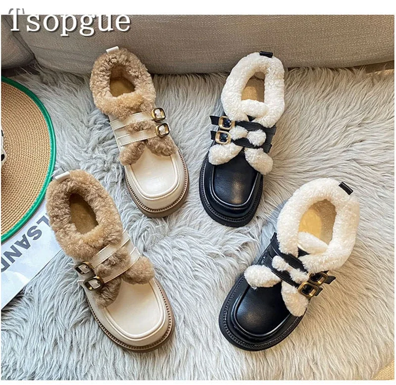 Women Winter Thick Soled Fury Cotton Shoes Soft Soled British Style Mary Jane Shoes Lady Fashion Comfort Warm Loafers
Women Winter Thick Soled Fury Cotton Shoes Soft Soled British Style Mary Jane Shoes Lady Fashion Comfort Warm Loafers