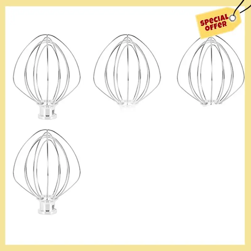 -BABQ 4X насадка для миксера из проволоки из нержавеющей стали для Kitchenaid K45ww 9704329 Воздушный шар для мучного торта, венчик для яичного крема, мешалка
-BABQ 4X насадка для миксера из проволоки из нержавеющей стали для Kitchenaid K45ww 9704329 Воздушный шар для мучного торта, венчик для яичного крема, мешалка