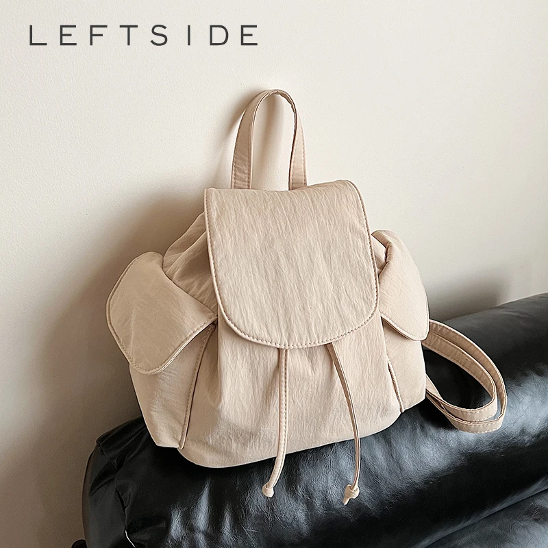 LEFTSIDE Women's Small Soft Cloth Backpacks 2025 Korean Fashion Solid Color Backpack Girls School Bag Cute Simple Back Pack
LEFTSIDE Women's Small Soft Cloth Backpacks 2025 Korean Fashion Solid Color Backpack Girls School Bag Cute Simple Back Pack