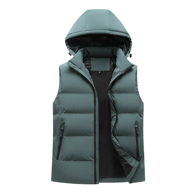 Mens Thicken Workwear Style Waistcoat Waterproof Warm Outdoor New Leisure Trend Vest Sleeveless Vests Fashion Hooded Casual Vest
Mens Thicken Workwear Style Waistcoat Waterproof Warm Outdoor New Leisure Trend Vest Sleeveless Vests Fashion Hooded Casual Vest