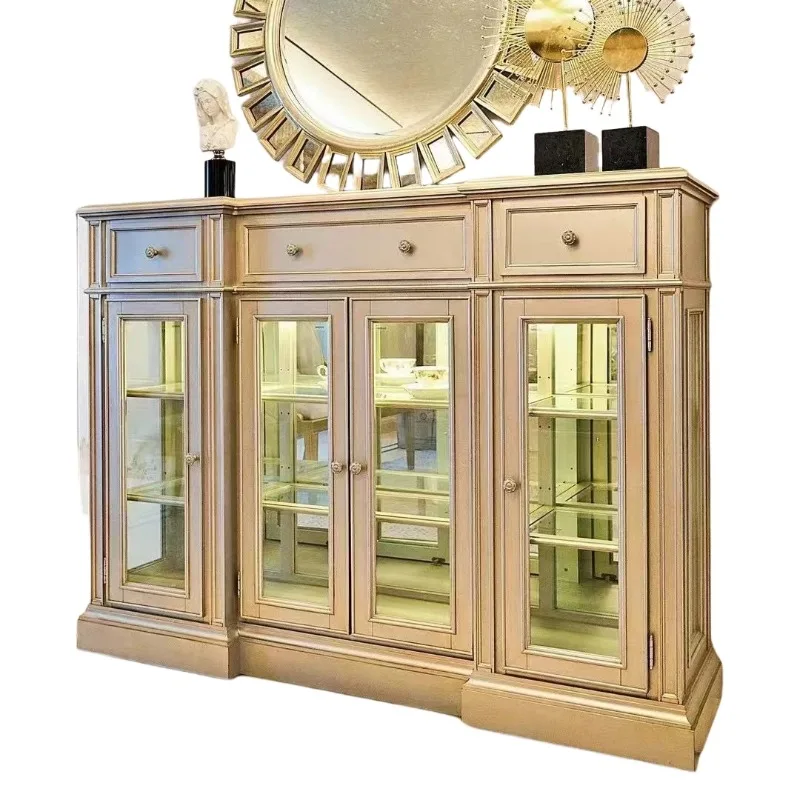 American, solid wood French retro carved living room locker American country furniture glass side locker
American, solid wood French retro carved living room locker American country furniture glass side locker