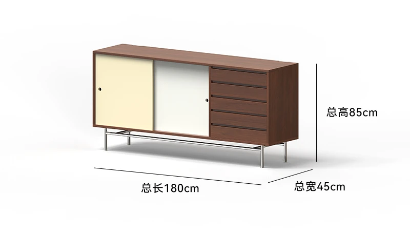 Solid wood chest small apartment living room bedroom storage sliding door drawer retro storage side cabinet
Solid wood chest small apartment living room bedroom storage sliding door drawer retro storage side cabinet