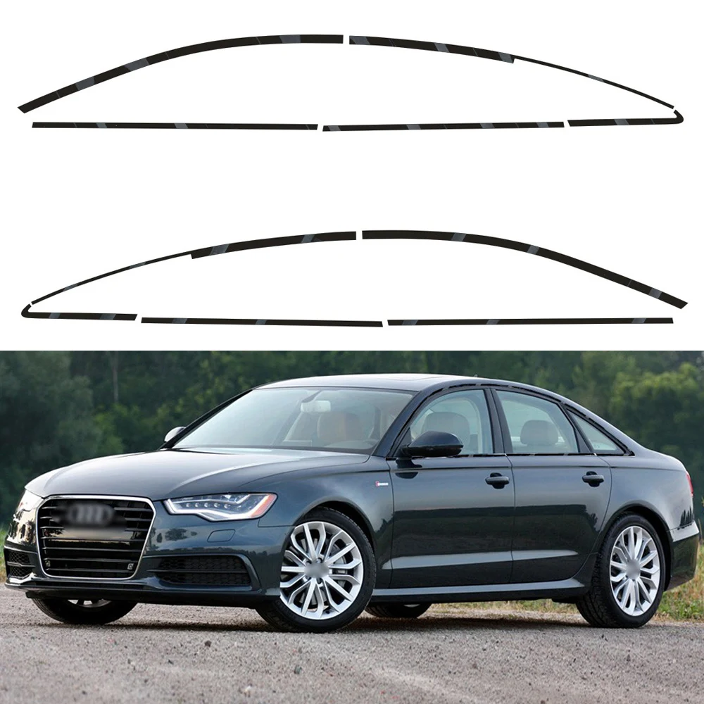 Хромированная затемняющая накладка для Audi A6 C7 2012-2018, глянцевая черная наклейка на окно
Хромированная затемняющая накладка для Audi A6 C7 2012-2018, глянцевая черная наклейка на окно