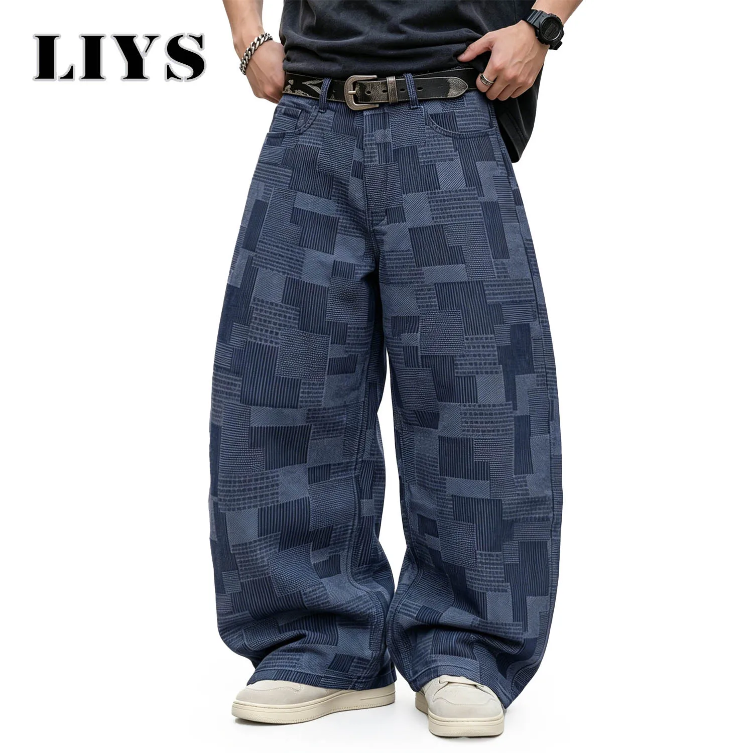 LIYS Men's Four Seasons American Fashion Geometric Block Printed Casual High Street Handsome Retro Look Thin Wide Leg Pants
LIYS Men's Four Seasons American Fashion Geometric Block Printed Casual High Street Handsome Retro Look Thin Wide Leg Pants