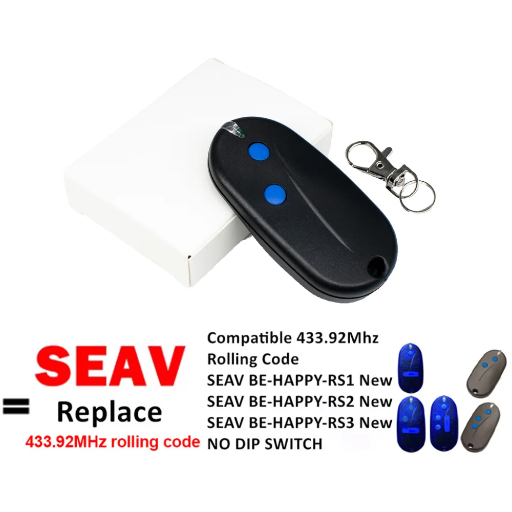 SEAV 433MHz Garage Door Remote Control For SEAV BE HAPPY RS1 RS2 RS3 SMART RS2 RS4 Gate Opener 433.92 MHz Rolling Code
SEAV 433MHz Garage Door Remote Control For SEAV BE HAPPY RS1 RS2 RS3 SMART RS2 RS4 Gate Opener 433.92 MHz Rolling Code