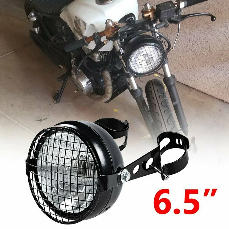 Retro Vintage Motorcycle Universal Side Mount 35W 6.5 Inch Transparent Headlight Cafe Racer with Grille + Bracket Kit
Retro Vintage Motorcycle Universal Side Mount 35W 6.5 Inch Transparent Headlight Cafe Racer with Grille + Bracket Kit