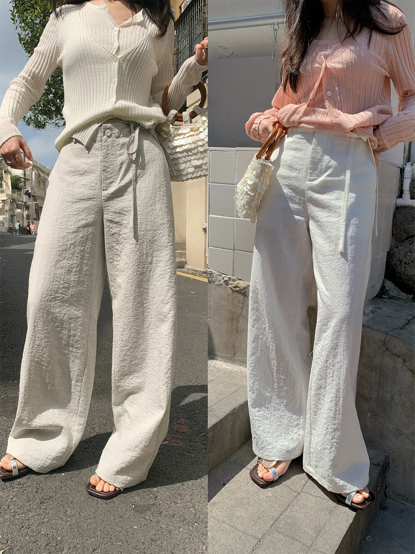 Draping Wide Leg Casual Pants Women's Khaki Commuter Style Low Waist Straight Cut Pants Korean Version One Three Liangpin
Draping Wide Leg Casual Pants Women's Khaki Commuter Style Low Waist Straight Cut Pants Korean Version One Three Liangpin