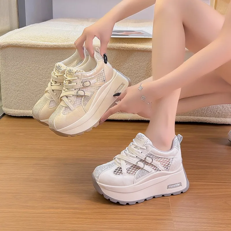 Women's Summer Mesh Platform Sneakers Breathable Lace Up Casual Walking Shoes Height Increasing Athletic Footwear For Daily Wear
Women's Summer Mesh Platform Sneakers Breathable Lace Up Casual Walking Shoes Height Increasing Athletic Footwear For Daily Wear