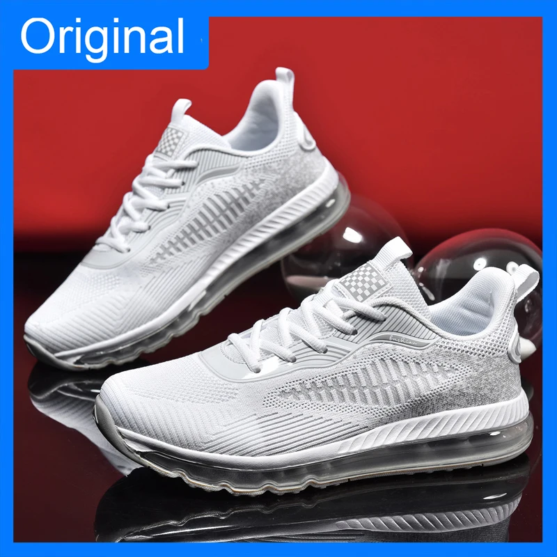 Men Sports Shoes Trendy Lace Up Mesh Breathable Lightweight Soft Sole Rebound Anti Slip Autumn Outdoor Running Tennis Shoes
Men Sports Shoes Trendy Lace Up Mesh Breathable Lightweight Soft Sole Rebound Anti Slip Autumn Outdoor Running Tennis Shoes