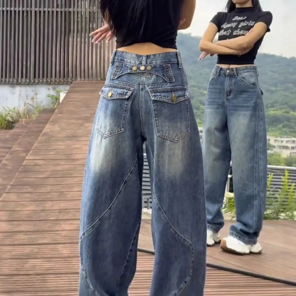 Casual Wide Leg Jeans for Women's Spring and Autumn 2026 New Style Slim and Loose American High Street Straight Leg Pants
Casual Wide Leg Jeans for Women's Spring and Autumn 2026 New Style Slim and Loose American High Street Straight Leg Pants