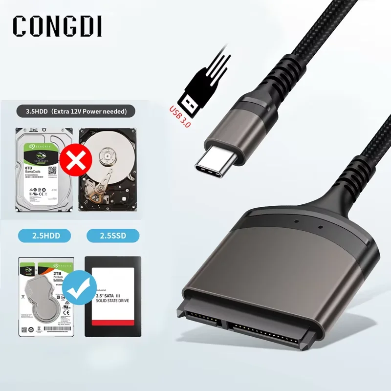 22-контактный кабель SATA-USB 3.0, адаптер USB-конвертера типа C в SATA, шнур Sata 5 Гбит/с для 2,5-дюймового жесткого диска, драйвера SSD, ноутбука
22-контактный кабель SATA-USB 3.0, адаптер USB-конвертера типа C в SATA, шнур Sata 5 Гбит/с для 2,5-дюймового жесткого диска, драйвера SSD, ноутбука