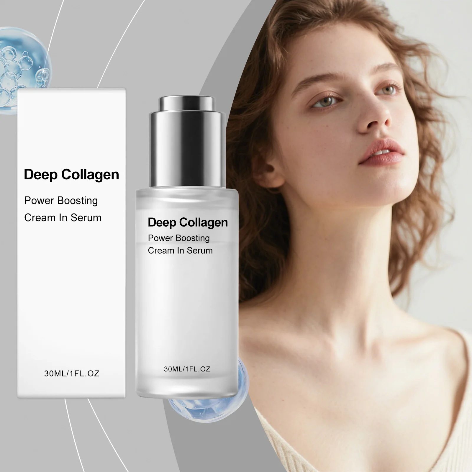 Hydrating Collagen Serum: delivers intense moisture to repair skin, enhancing smoothness, radiance, elasticity, dewy complexion.
Hydrating Collagen Serum: delivers intense moisture to repair skin, enhancing smoothness, radiance, elasticity, dewy complexion.