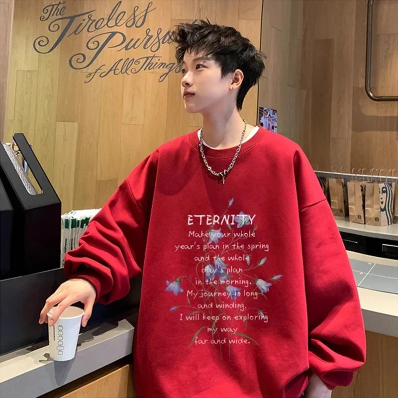 Autumn Goth Letter Floral Print Round Neck Sweatshirts Hombre New Hip Hop Fashion Fleece Clothes Y2K Streetwear Pullover Hoodie
Autumn Goth Letter Floral Print Round Neck Sweatshirts Hombre New Hip Hop Fashion Fleece Clothes Y2K Streetwear Pullover Hoodie
