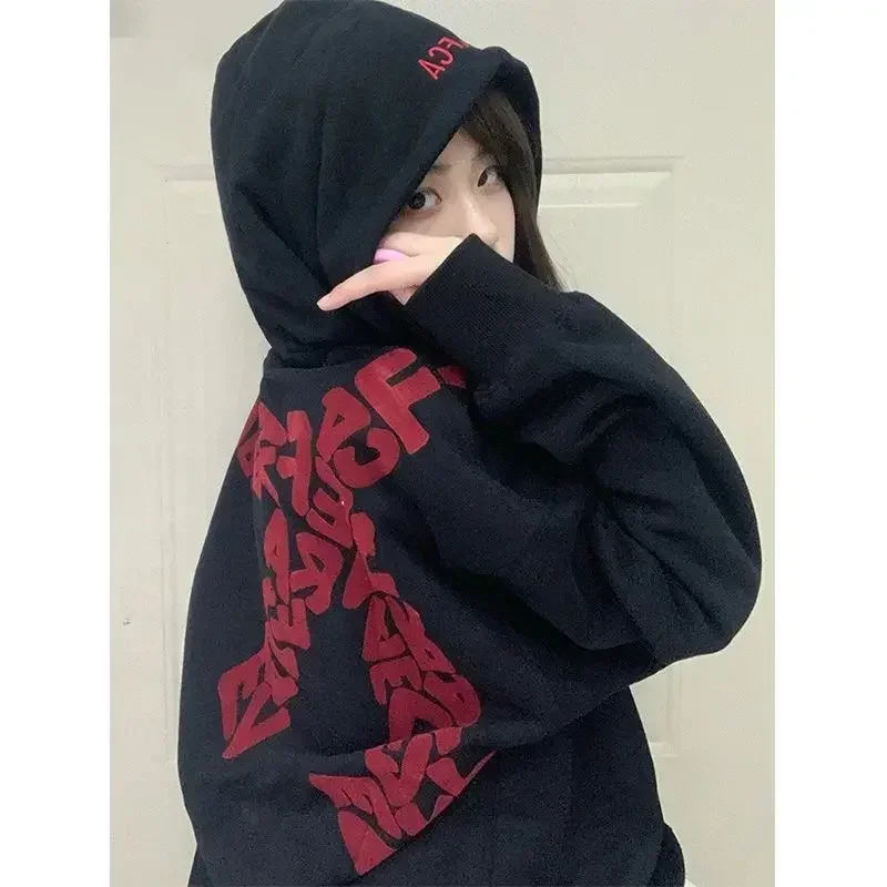 Black Oversized Hoodies Women Streetwear Vintage Letter Print Hooded Sweatshirts American Retro Hip Hop Casual Pullover Y2k
Black Oversized Hoodies Women Streetwear Vintage Letter Print Hooded Sweatshirts American Retro Hip Hop Casual Pullover Y2k