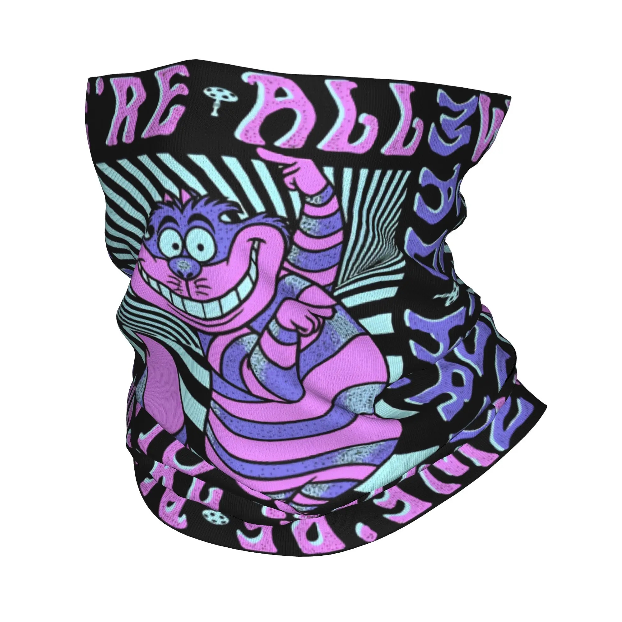 Custom Cheshire Cat Cartoon Manga Neck Gaiter Women Men UV Face Shield Winter Bandana Scarf for Ski
Custom Cheshire Cat Cartoon Manga Neck Gaiter Women Men UV Face Shield Winter Bandana Scarf for Ski