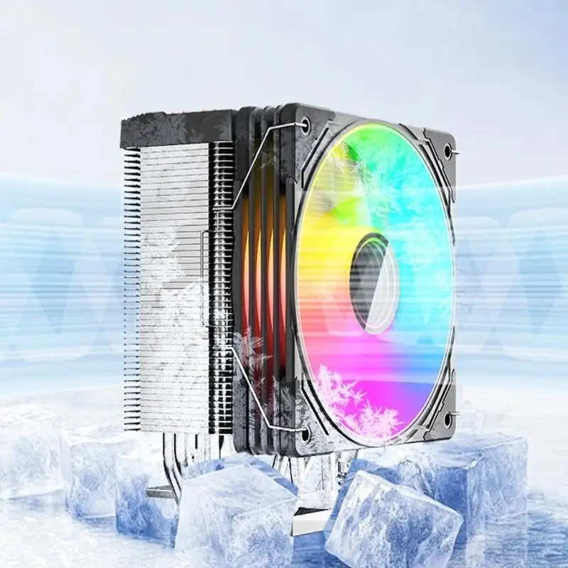 Охлаждающий вентилятор D5BB CPU с освещением ARGB и 6 тепловых труб инновационные проектирование 
Охлаждающий вентилятор D5BB CPU с освещением ARGB и 6 тепловых труб инновационные проектирование